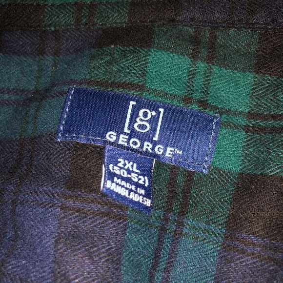Used (Mens) 2XL George Button Down  L/S - Picture 2 of 3